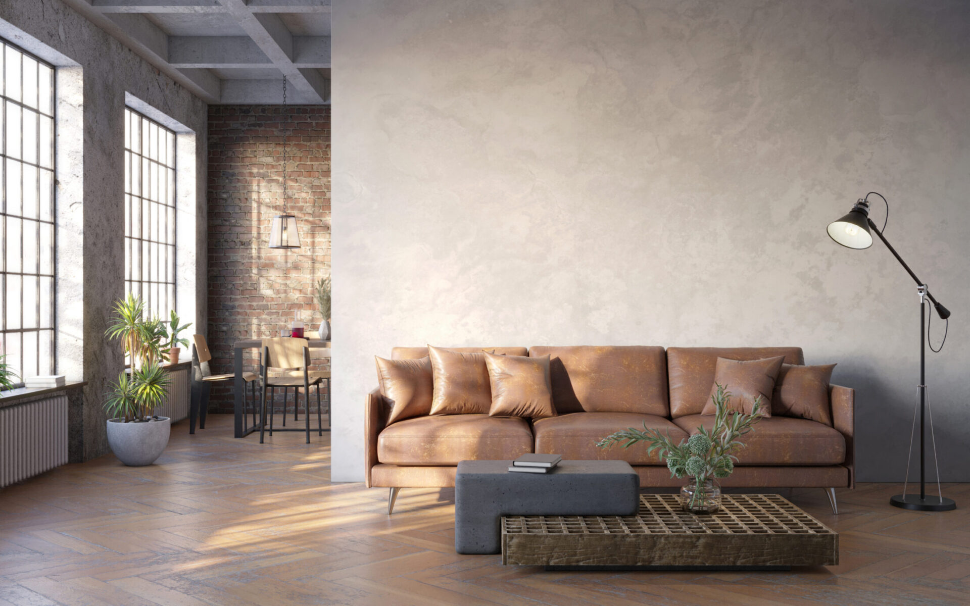 Wohnzimmer mit Sofa